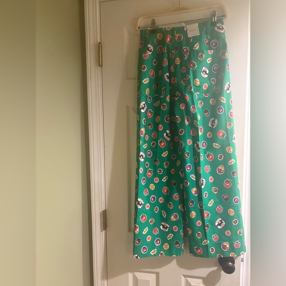 Anthropologie The Colette Cropped Wide-Leg Pants Maeve: Magic Fabric Edition 26 - Picture 6 of 6